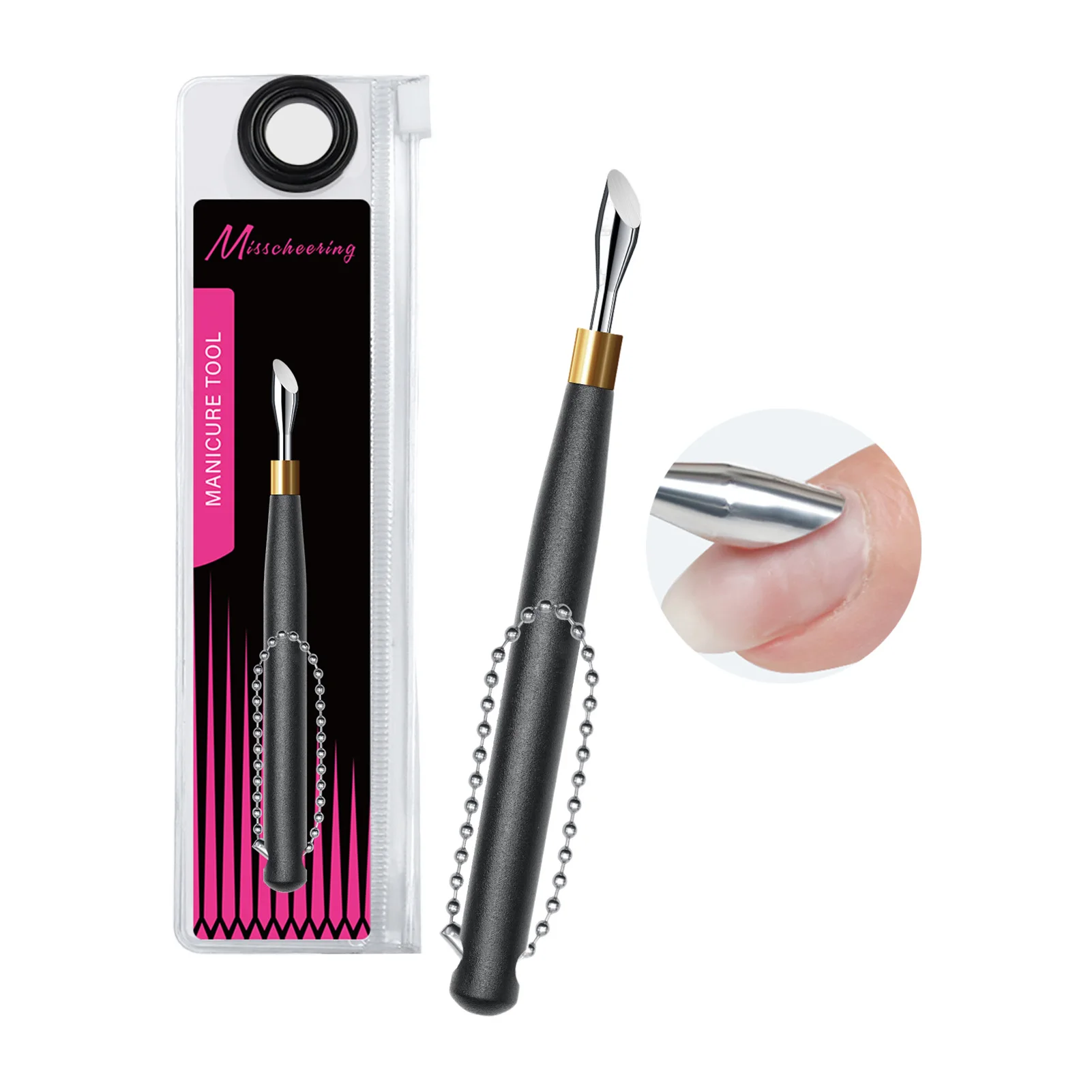 هوك نوع انتهازي للبشرة مزيل طلاء الأظافر هلام مسمار البولندية مقشرة مكشطة الفولاذ المقاوم للصدأ أداة مانيكير نظيفة لفن الأظافر