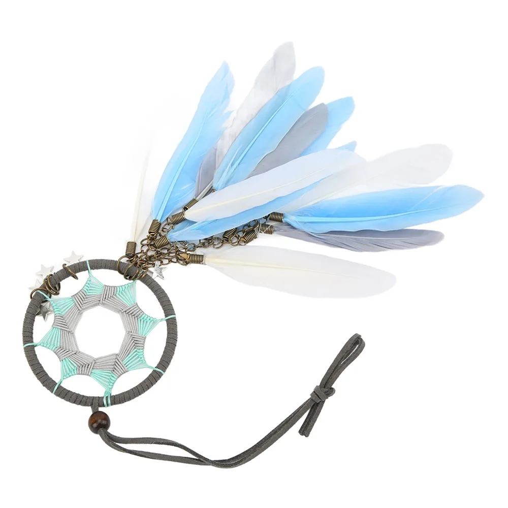 1pcs Unique Handmade Dream Catcher Pendant Woven Design Small Size Car Hanging Decor Feather Dream Catcher Home Decor