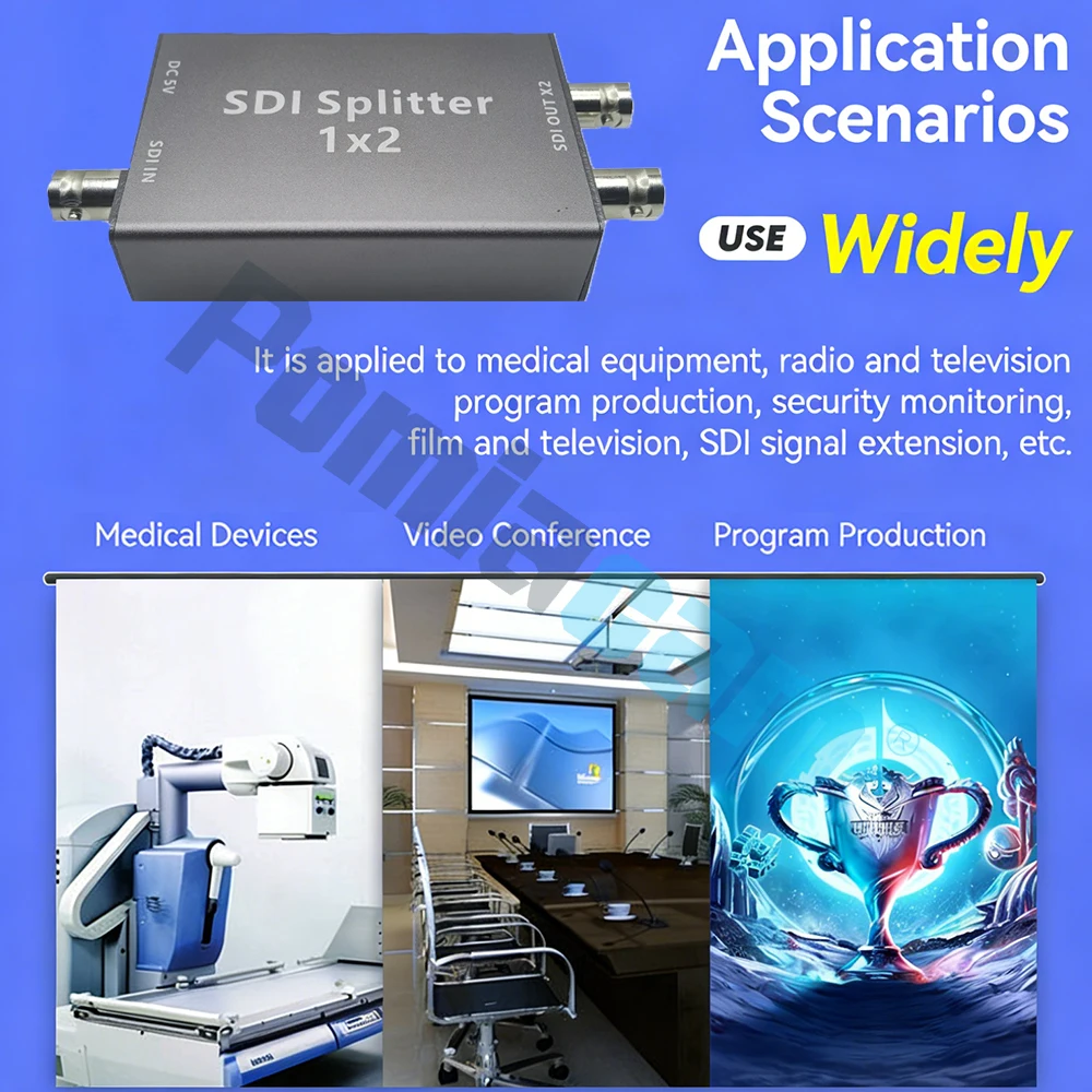 

AFN-S2S SDI-сплиттер 1-в-2, распределитель сигналов 3G-SDI / HD-SDI, 1 вход 2 выхода, Full HD 1080P, поддержка SDI Loop Out, вход TYPE-C 5V