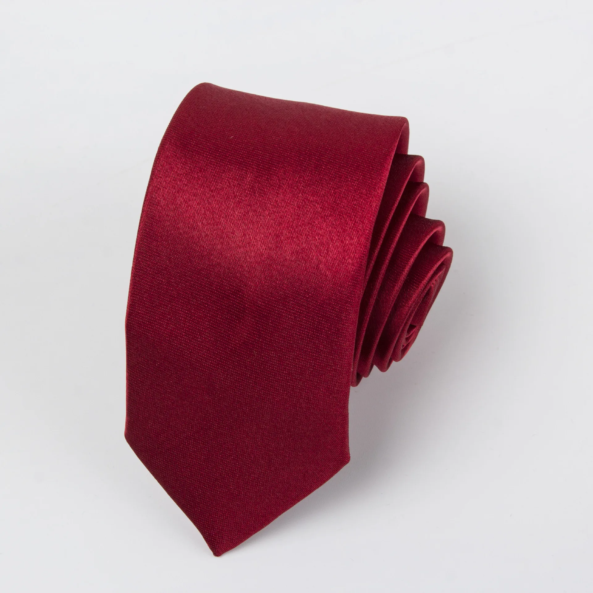 Men's and women's Korean version 5cm narrow edition hand tied tie, solid color, glossy surface, silk imitation satin, casual tie