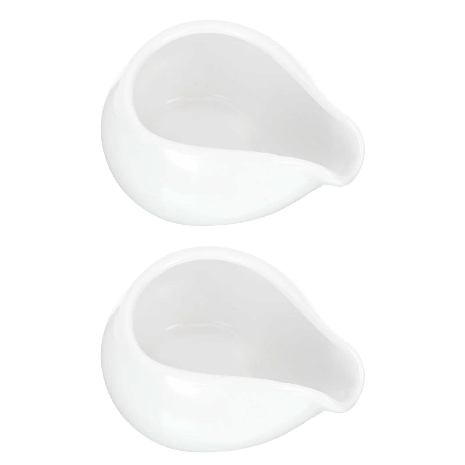 

2Pcs Round Spout Milk Jugs Ceramic Premium Quality for Kitchen Dining Room Use Coffee Creamer Storage Containers