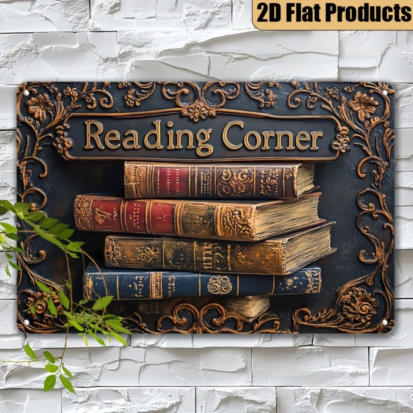 1pc 2D Flat Vintage 