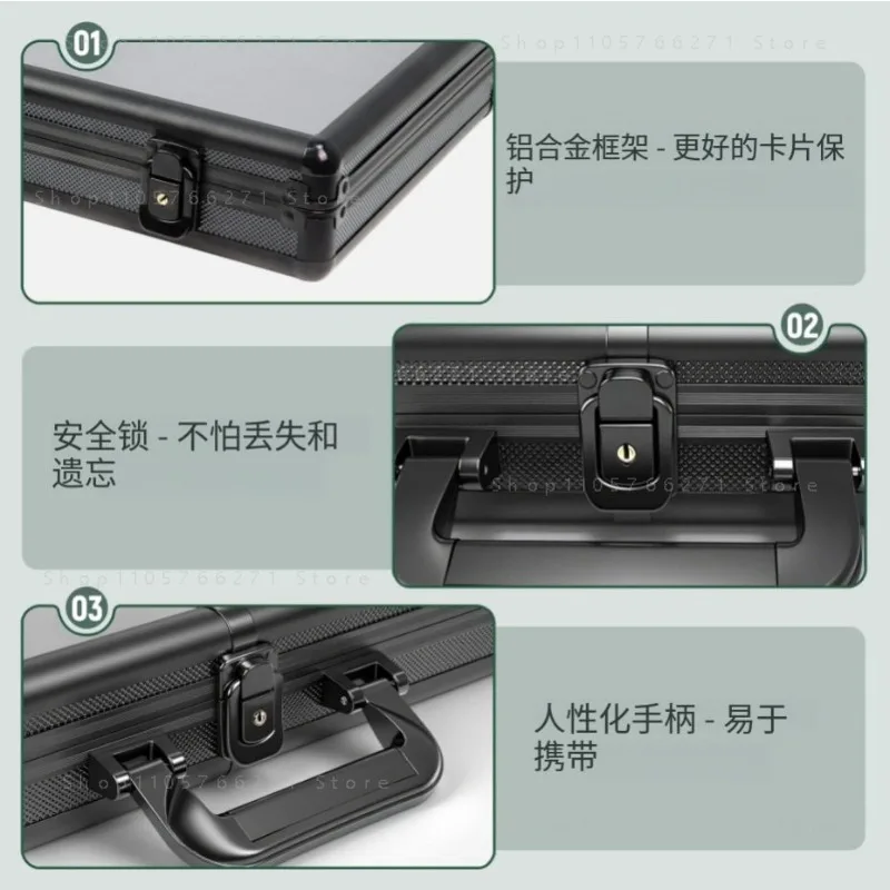 Portable Foldable Aluminum Alloy Toolbox Card Silver Storage Box for Night Market Stall-YBJ