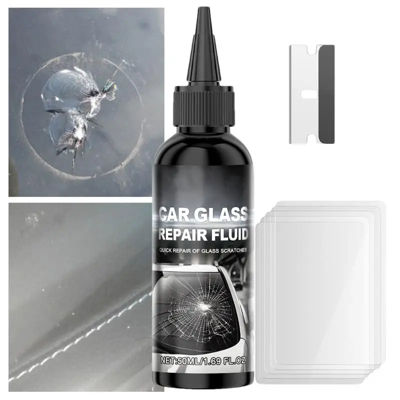 

Windshield Repair Kit Car Glass Repair Glue Scratch Chip Cracks Repair Kit Cracks Gone Glass Kit Car Windshield Repair Fluid For