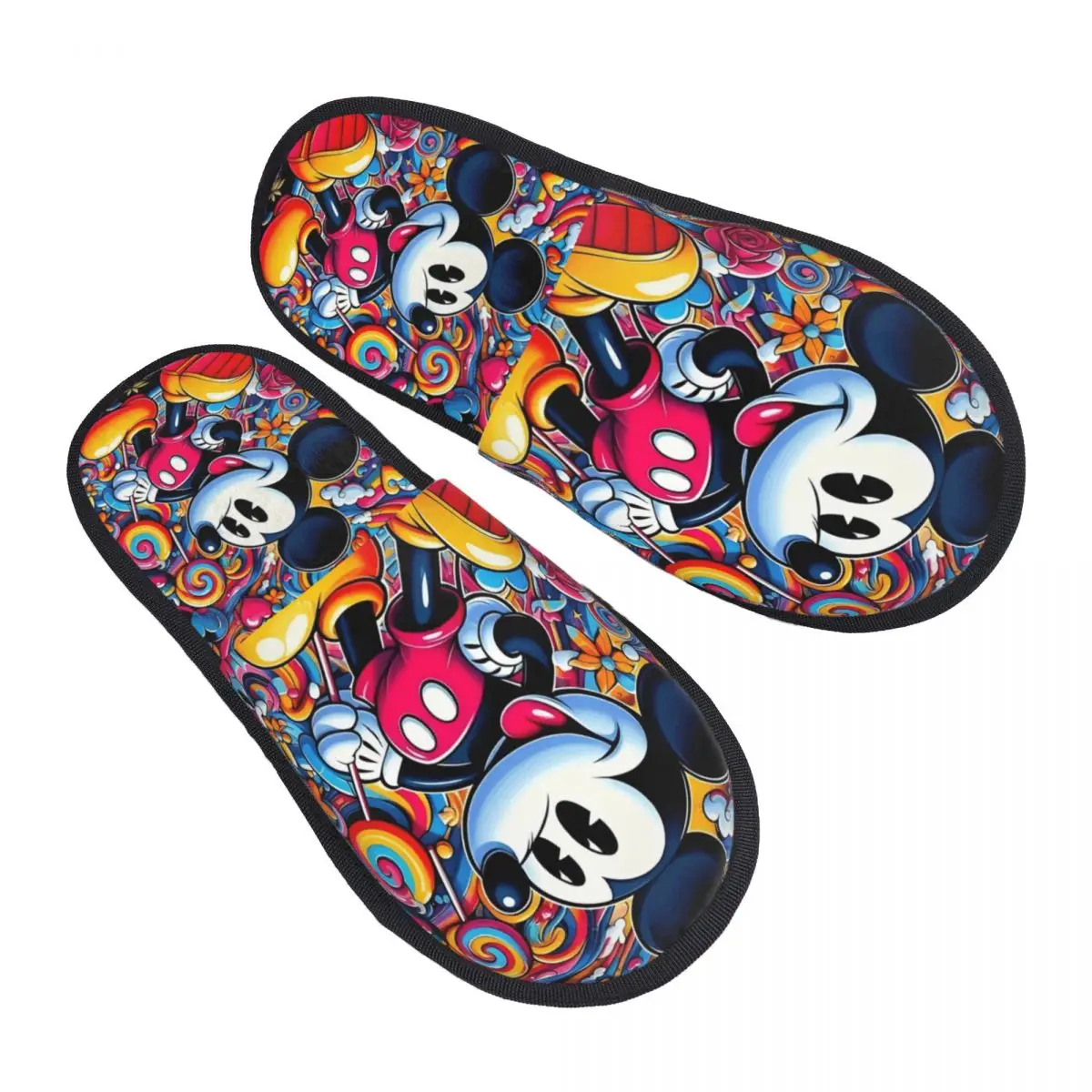 

Домашние тапочки с Микки Маусом на заказ, женские уютные тапочки из пены с эффектом памяти, кавайные тапочки без шнуровки с героями мультфильмов, спа-тапочки