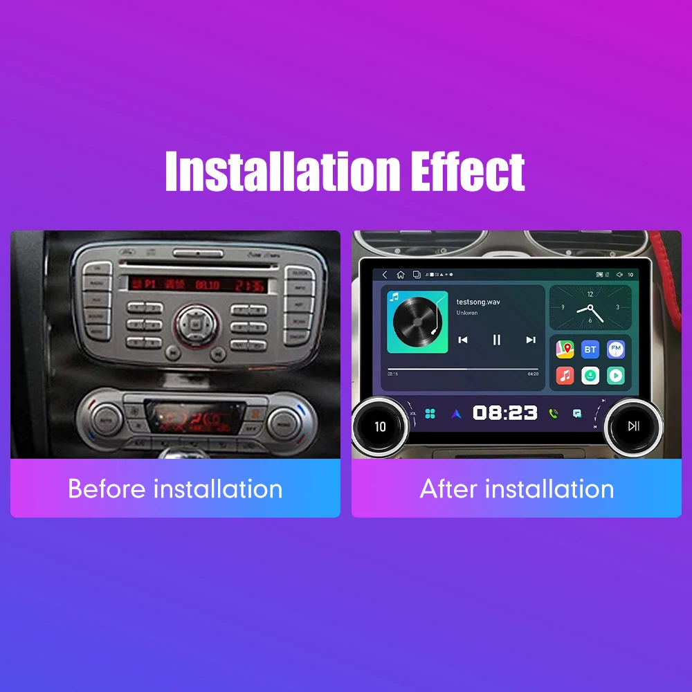 11.8 Inch 2K Double Knobs 2 Din Car Radio For Honda Focus 2004-2011 Car Radio DVD Multimedia Video Player Android Auto Carplay