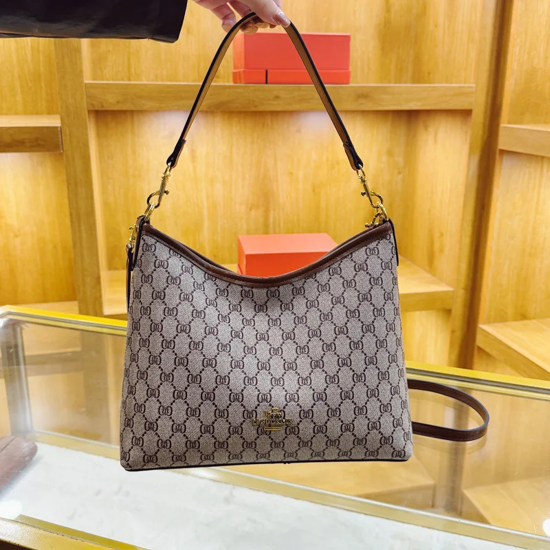 

2025 New Retro Print Tote Bag for Women - Stylish Shoulder & Crossbody Handbag, Elegant Top-Handle Purse for Daily Use