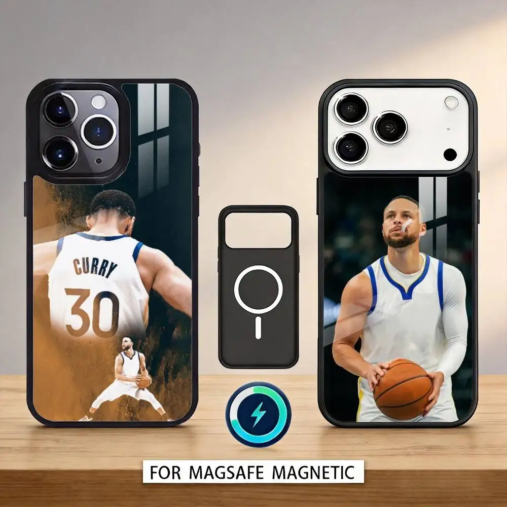 

Sports Star S-Stephen C-Curry Phone Case For iPhone17,16,15,14,13,12,Pro,Max,Magnetic For Magsafe Wireless Charging
