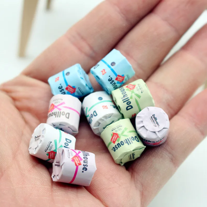 3pcs Dollhouse Paper Towel Tearable Mini Roll Toilet Paper 1:12 1:6 Miniature Model Scene Doll Accessories Home Decor Decoracion