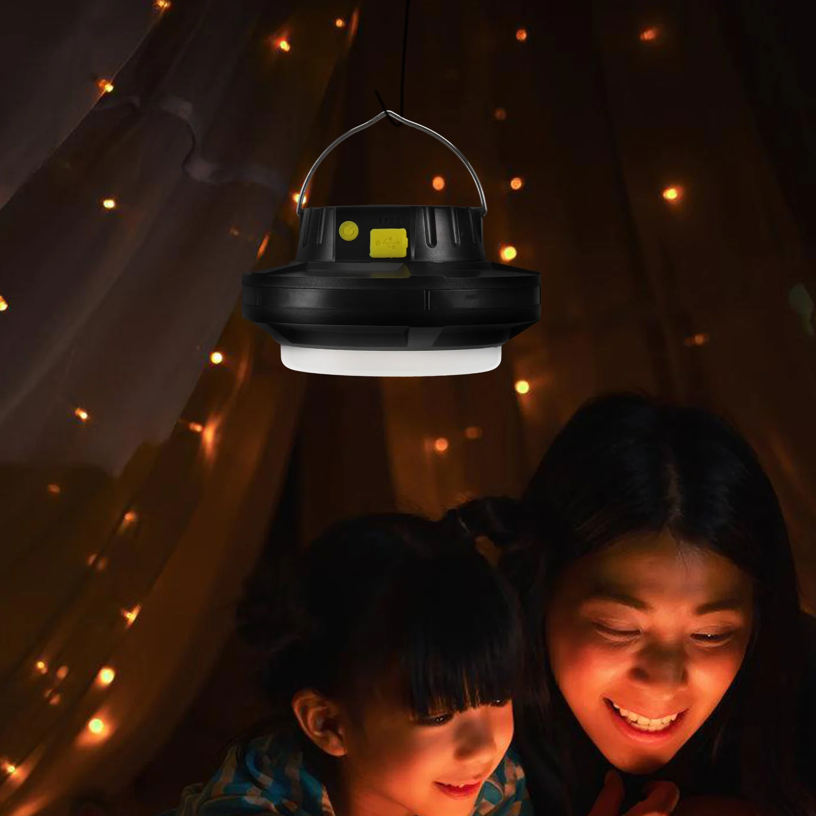 ضوء الطوارئ بالطاقة الشمسية، فانوس التخييم المحمول، USB قابل لإعادة الشحن، 2000 مللي أمبير في الساعة، انقطاع الليل في الهواء الطلق #1