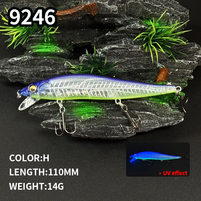Señuelos Minnow Wobblers Flotantes para Pesca de Trucha y Lubina
