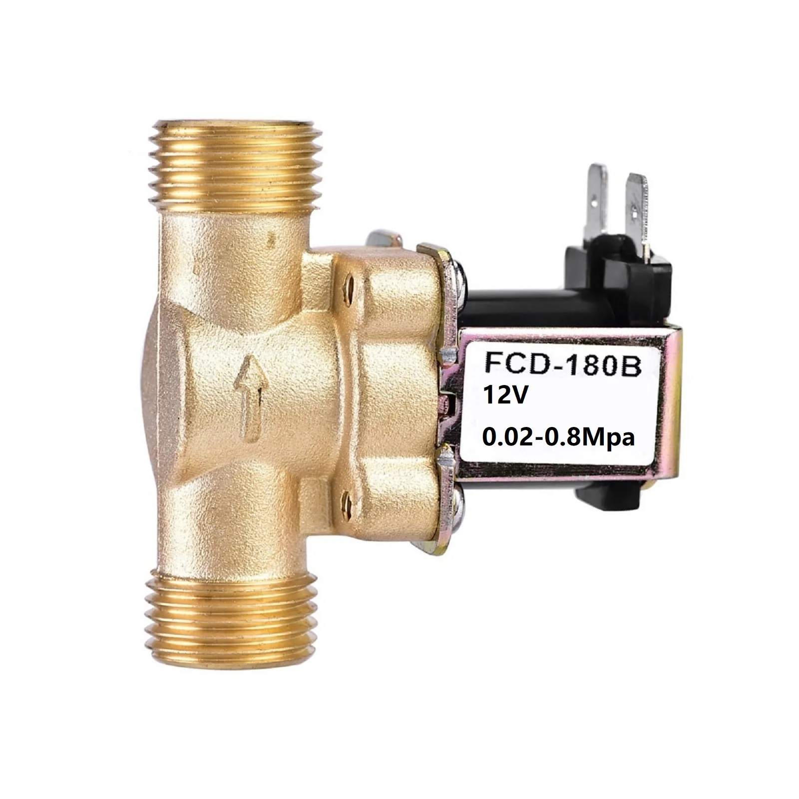 1Pcs 1/2 Inch AC 220V Brass Solenoid Valve Normally Closed For Solar Water Heater Garden Irrigation Home Appliance Fluid Control