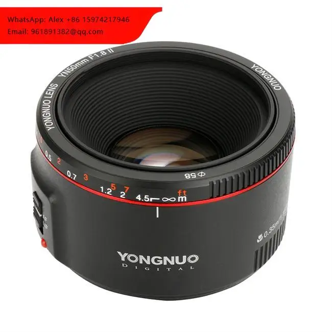 

Yongnuo YN50MM F1.8 II AF/MF 0.35M Focus Distance Standard Prime Lens For Canon EOS EF Mount