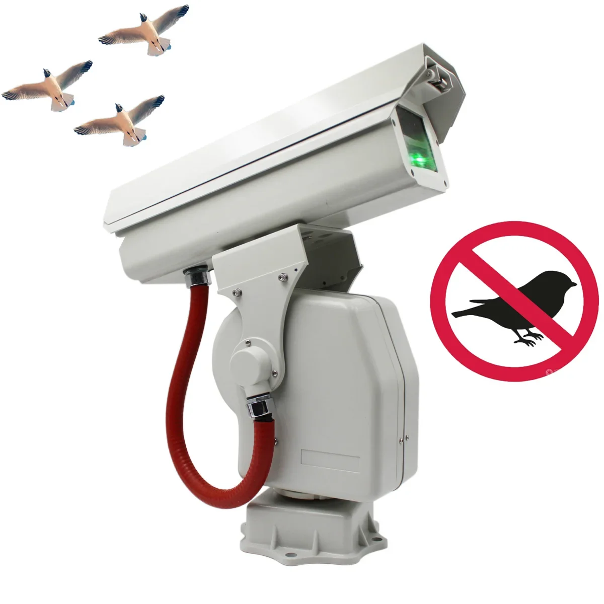 Powerful Waterproof Automatic Bird Repellent Laser for Airport Long Distance Laser Deterrent for Pigeons Insects Animal Control