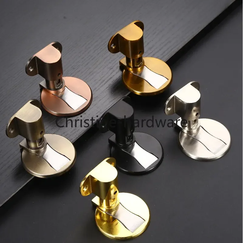 Adjustable Door Holder Stainless Steel Magnetic Door Stopper Non-punch Sticker Water-proof  Furniture  Hardware