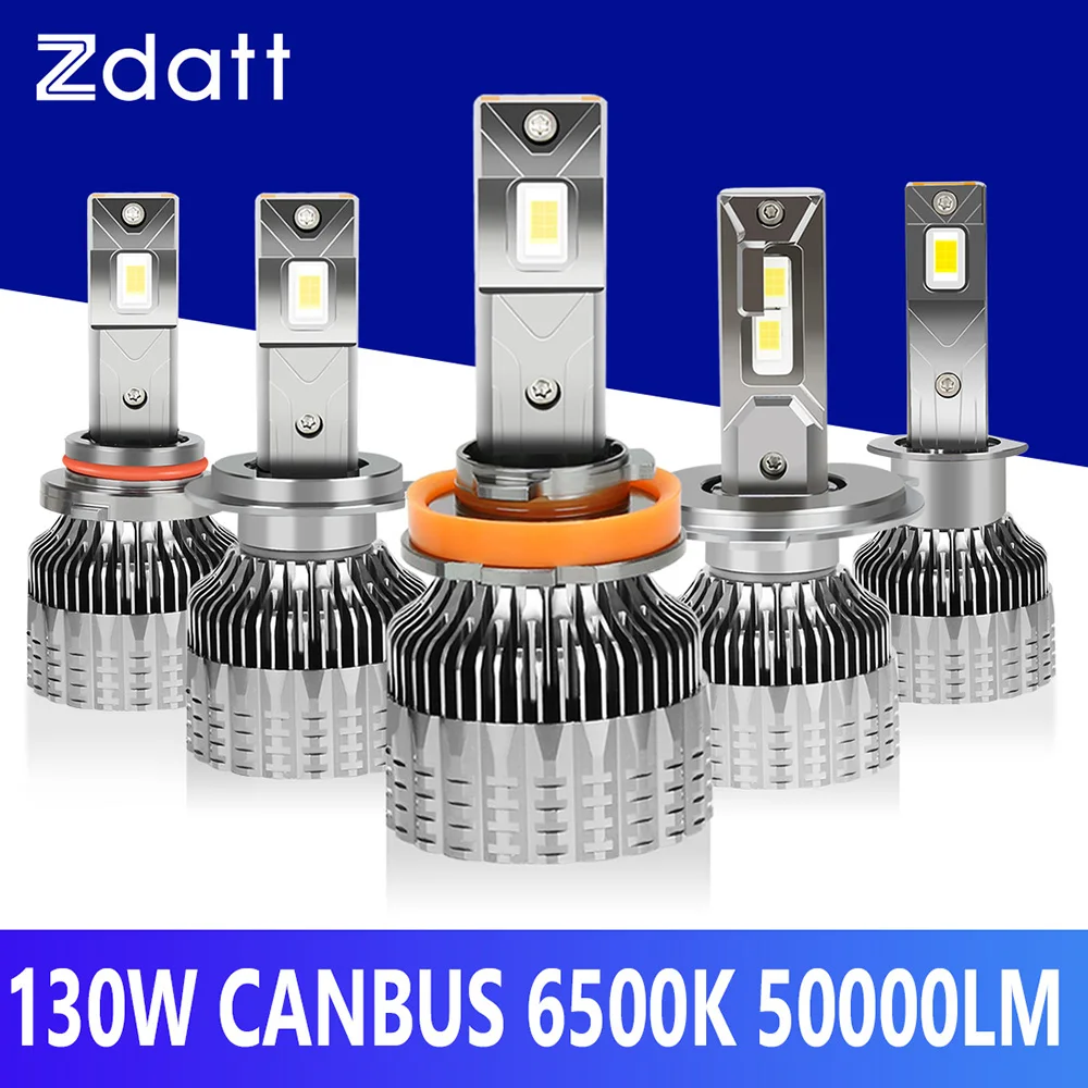 K5C H7 LED Headlight 50000LM High Power Canbus CSP H4 H1 H11 H9 H8 9005 HB3 9006 HB4 1300W Car Bulbs 6500K Turbo Lamp Fog Light