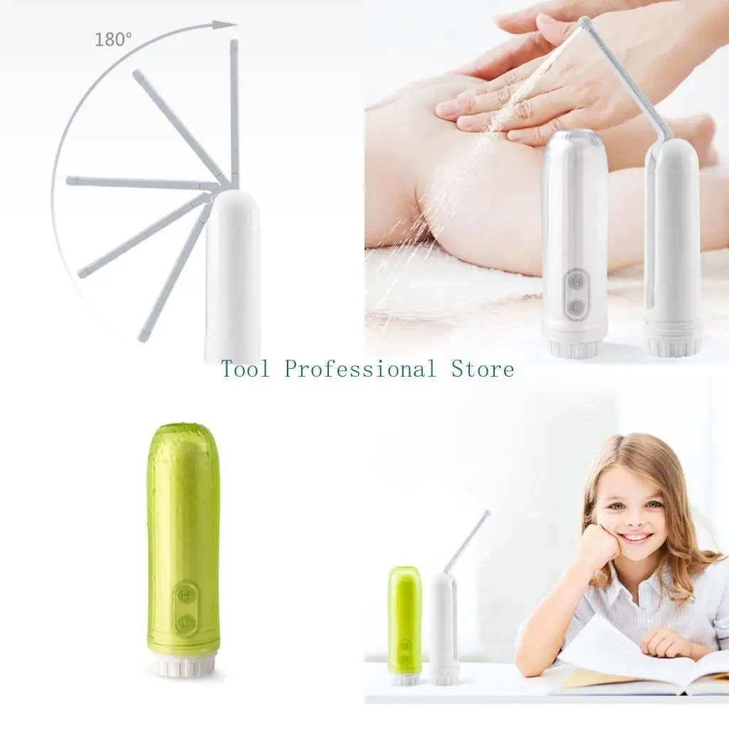 

57QF Waterproof Electric Bidet Sprayer Handheld Bidet Sprayer Portable Travel Bidet with Auto Decompression Film & Nozzle