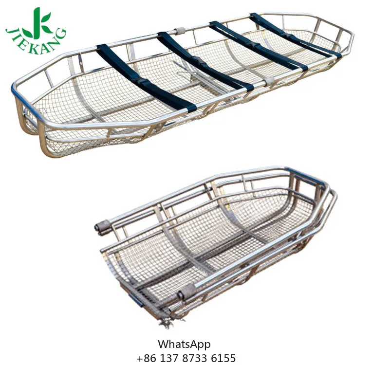 Wholesale Foldable Stainless Steel First Aid Helicopter Marine Rescue Basket Stretcher