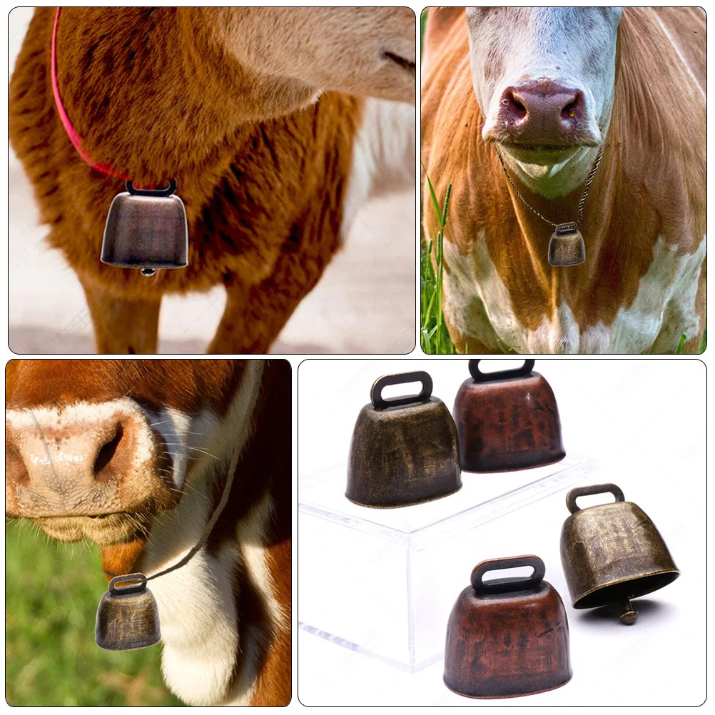 

CANIGHT 1 Set Retro Metal Bells Vintage Cow Bell for Cattle Animal Hanging Noise Maker Pet Accessory Farm Livestock Decor