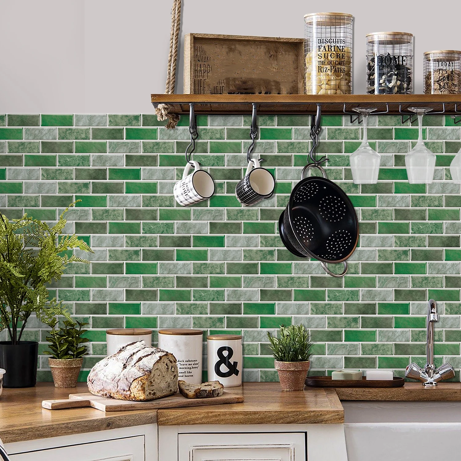 

Light green imitation stone pattern marble style self-adhesive PVC self-adhesive room decoration sticker wall decoration