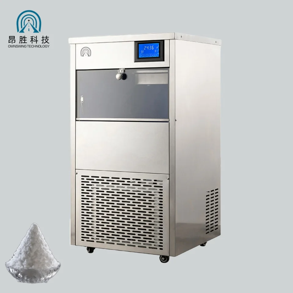 100kg/24h Snowflake Ice Cream Machine Air Cooling Ice Maker for Professional Commercial Business Kitchen Cooling Station