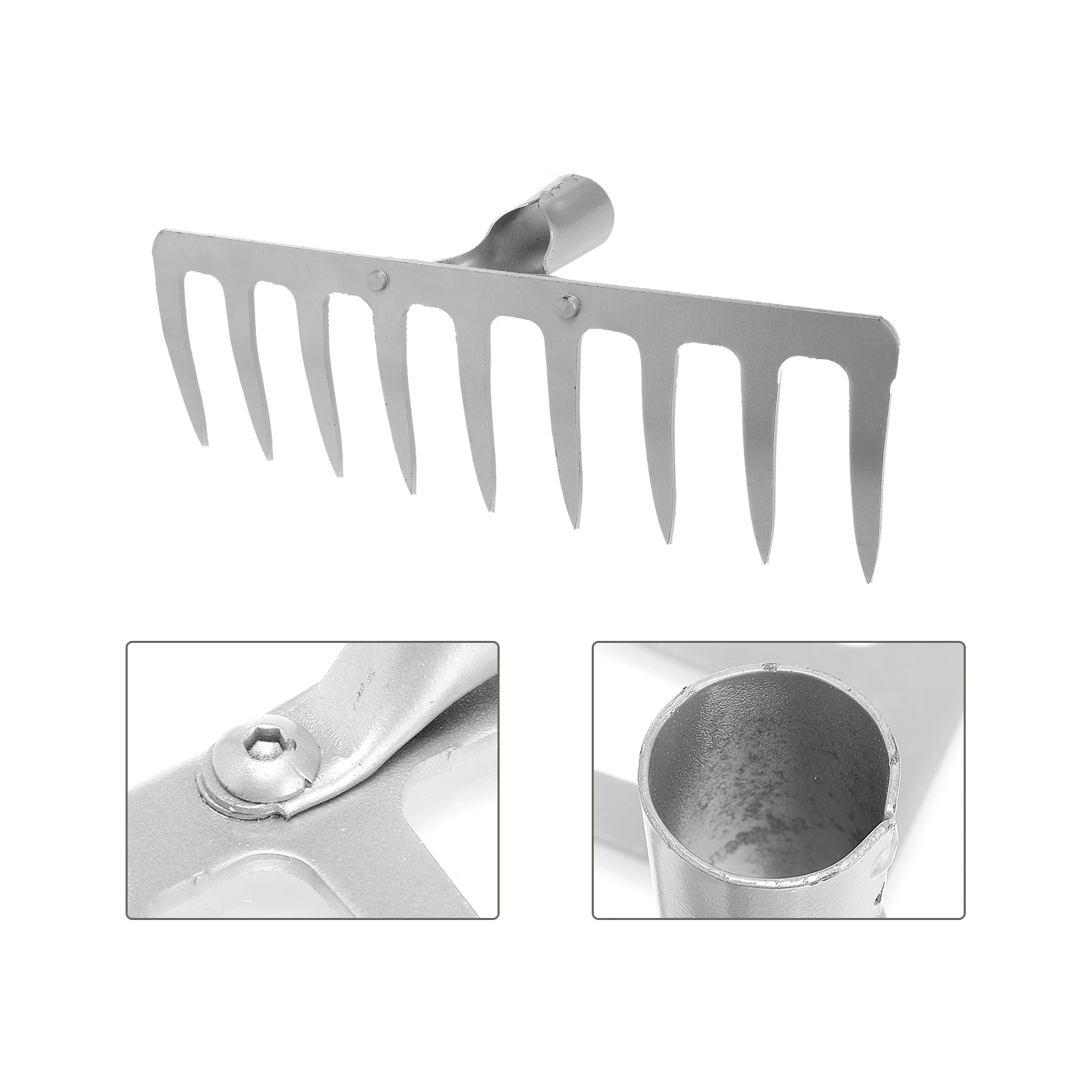 

Nine Tooth Iron Rake Heavy Duty Garden Cleaning Tool Farm Lawn Durable Weeds Leaves Artificial Grass Gardening Helper Shovel