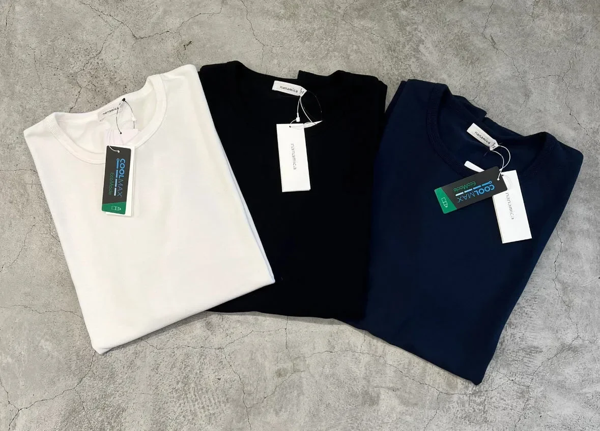 Japanese solid color simple nanmic Jersey Tee crew neck short sleeve T-shirt