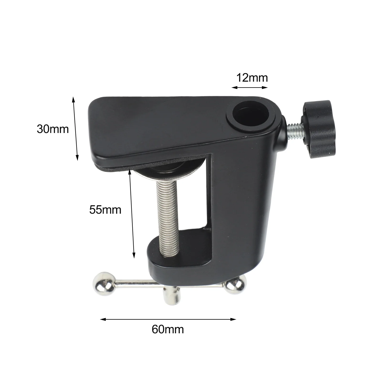 Stable Aluminum Alloy C Clamp For Mounting Microphone Stands Desk Lamps Webcams And Other Office Or Studio Devices