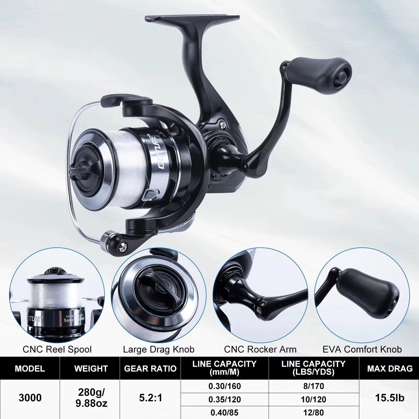 Combo de pesca telescópico Goture – Kit completo para viaje - imagen 4