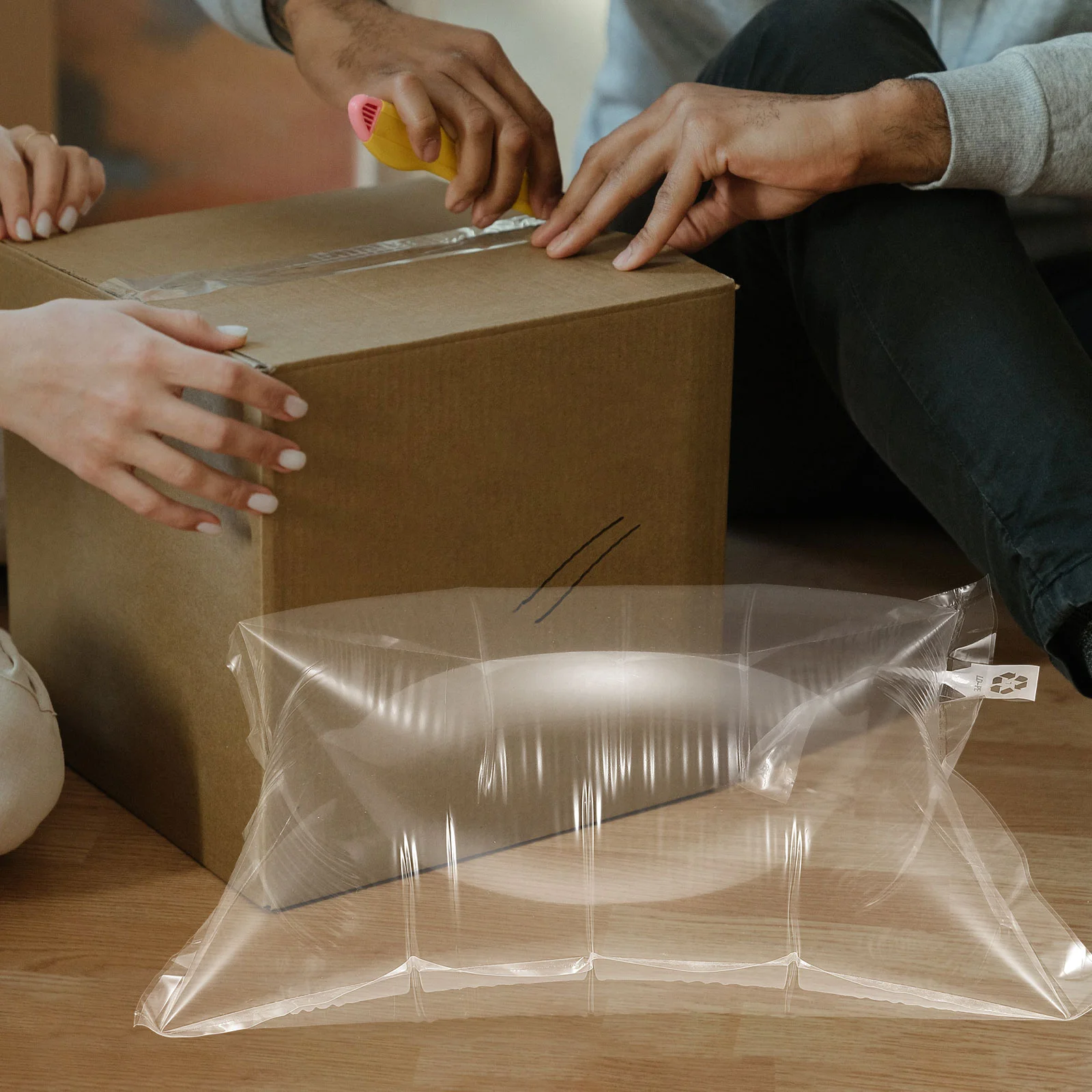 Filling Bag Air Cushion Film Pillow Blocking Wrap Anti-collision Sturdy Packaging Express Delivery Clear Tote