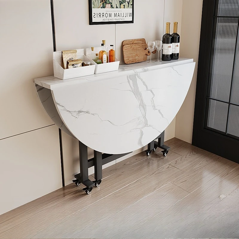 طاولة طعام منزلية قابلة للطي، وغرفة للإيجار، وطاولة طعام صغيرة، ودائرة كبيرة متحركة بسيطة للفندق