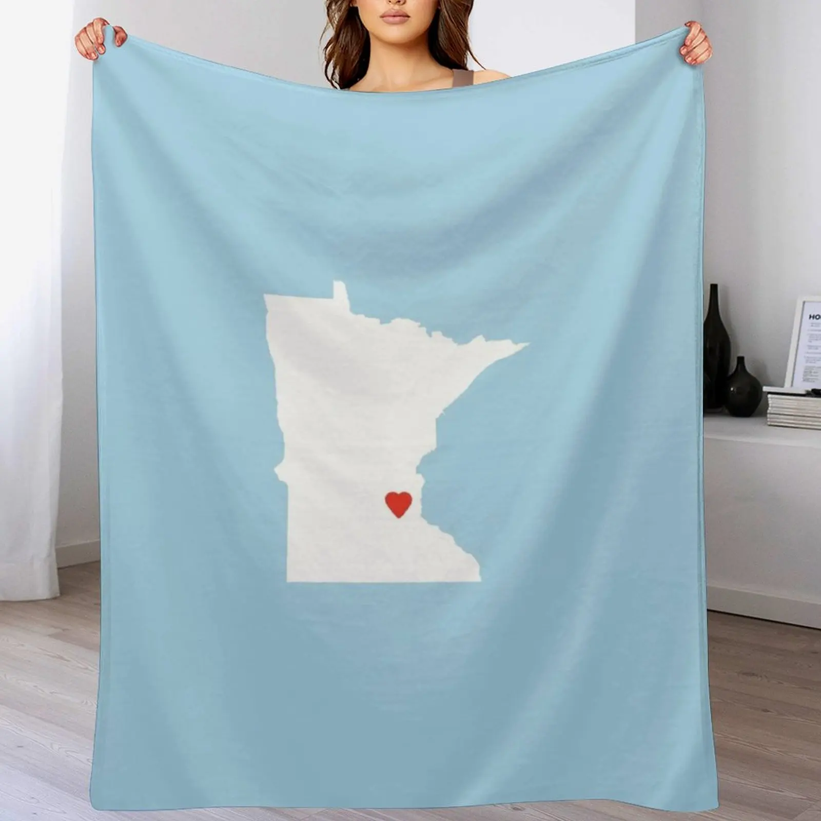 

Minnesota Love Throw Blanket Cozy Throw Blanket for Bed Sofa Chair