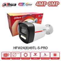 Dahua WizColor 4MP 8MP Smart Home Camera 50m Lighting Distance Built in Mic 4K PoE CCTV SMD IPC-HFW2449TL-S-PRO HFW2849TL-S-PRO