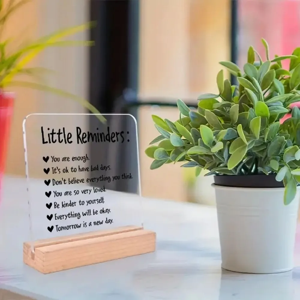 ديكور مكتبي من الأكريليك لتذكير اللغة تحفيزي ثنائي الأبعاد، مناسب للمنزل وغرفة المعيشة والمكتب وهدايا تزيين رف الكتب #4