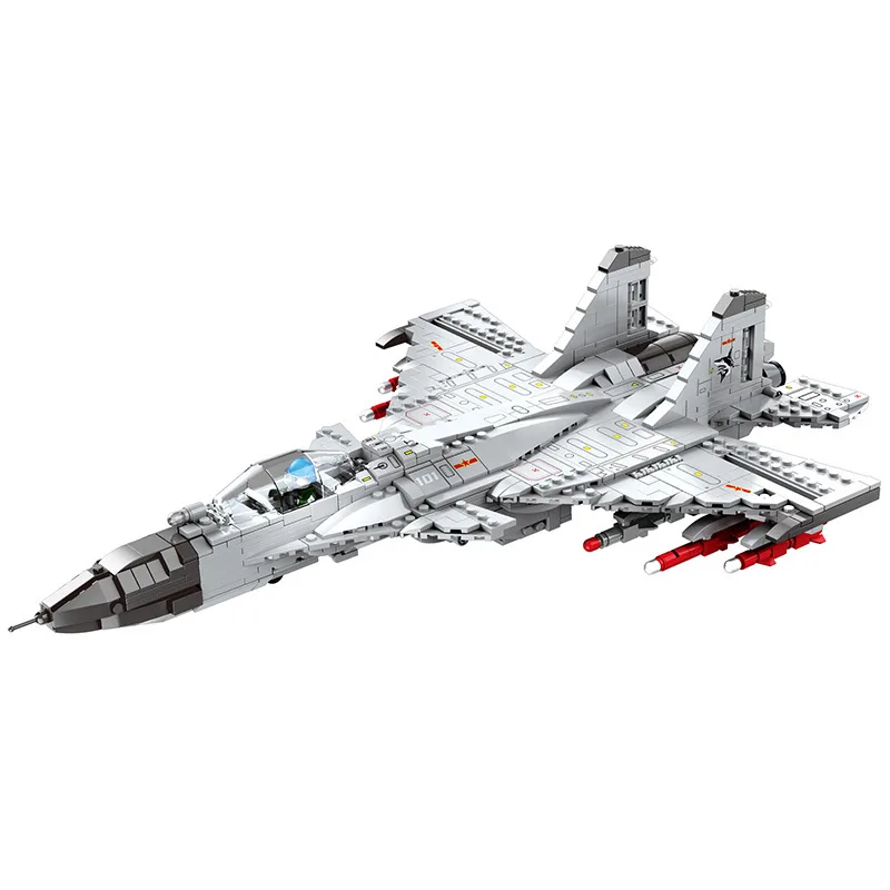 J-15 Fighter Jet Building Blocks - Premium Military Aircraft Model, Challenging Assembly Puzzle for Young Aviators' Cognitive