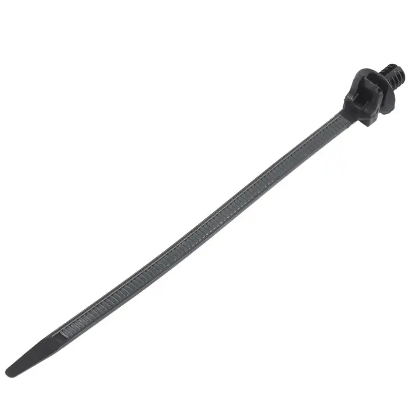 DT39 60 Pcs Nylon Push Mount Car Dome Cable Zip Tie, 162mm Length, Black, for Automotive, Home, and Industrial Cable Management