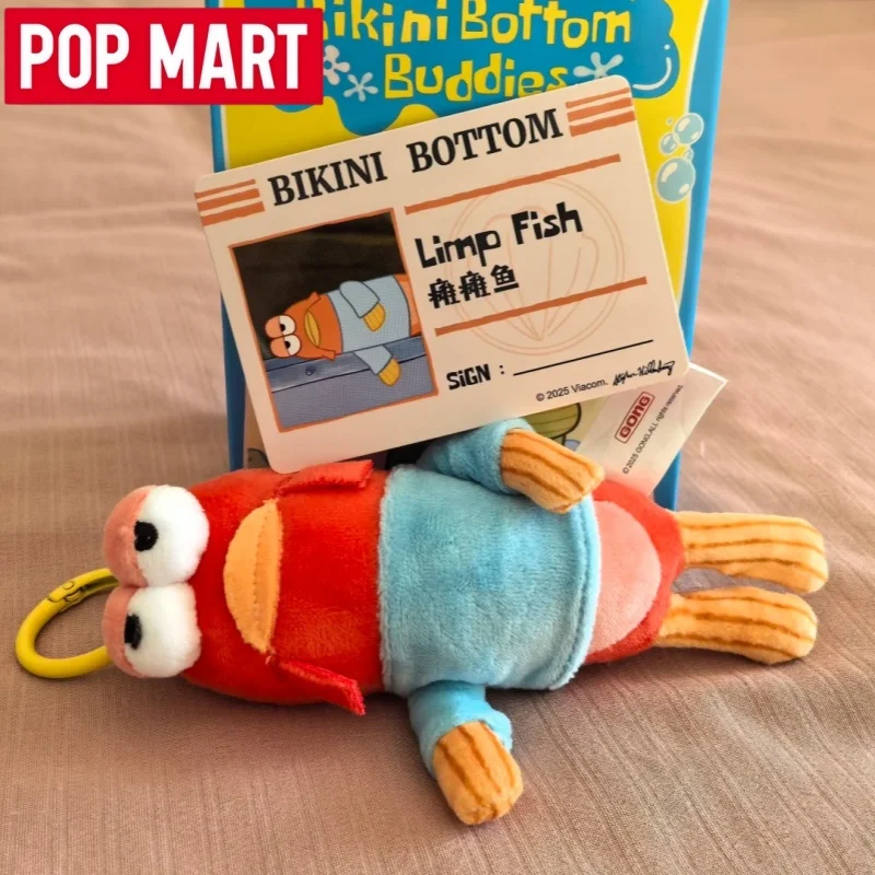 الأصلي صندوق أعمى Popmart سبونجبوب سكوير بيكيني القاع سلسلة المقيم صندوق غامض مضحك دمية قلادة اللعب مفاجأة Gif #4