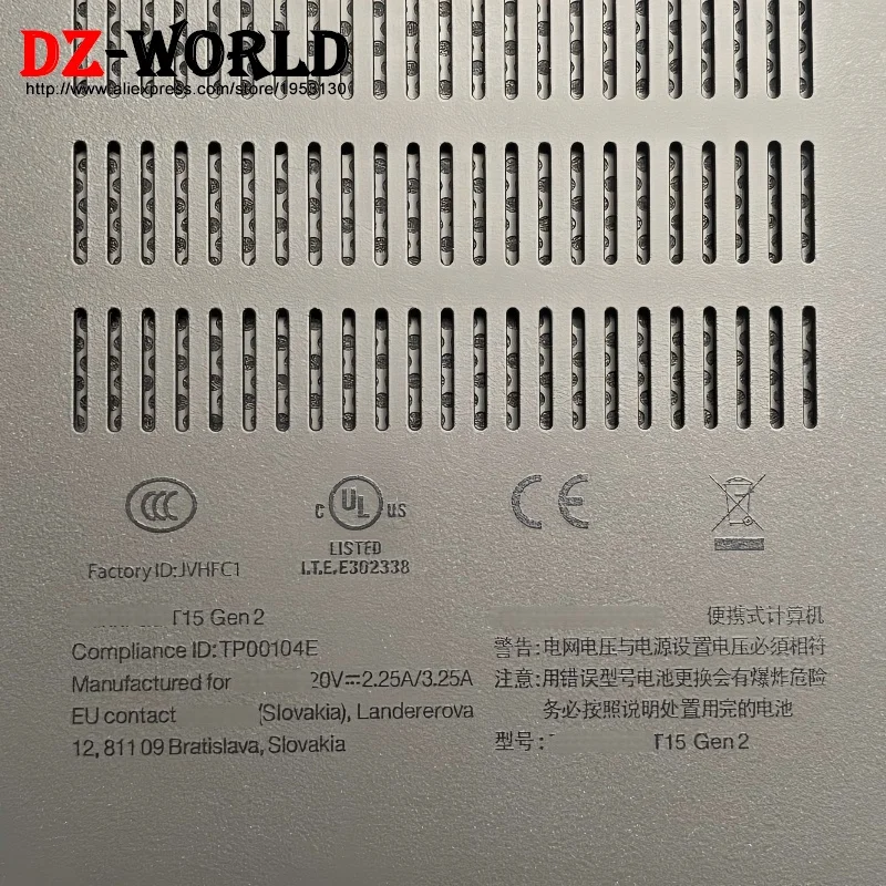 Host Shell Base Bottom Cover Lower Case for Lenovo Thinkpad T15 Gen 2 Laptop 5CB0Z69570 AP1VD000X00