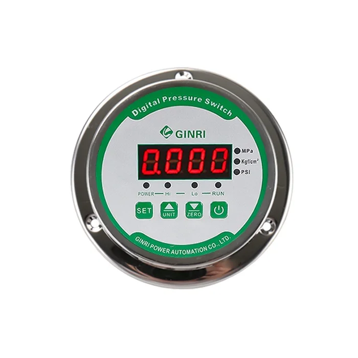 GINRI Digital  0-60Mpa  Axial  Stainless Steel   Gas Water Oil Vacuum Pressure Switch