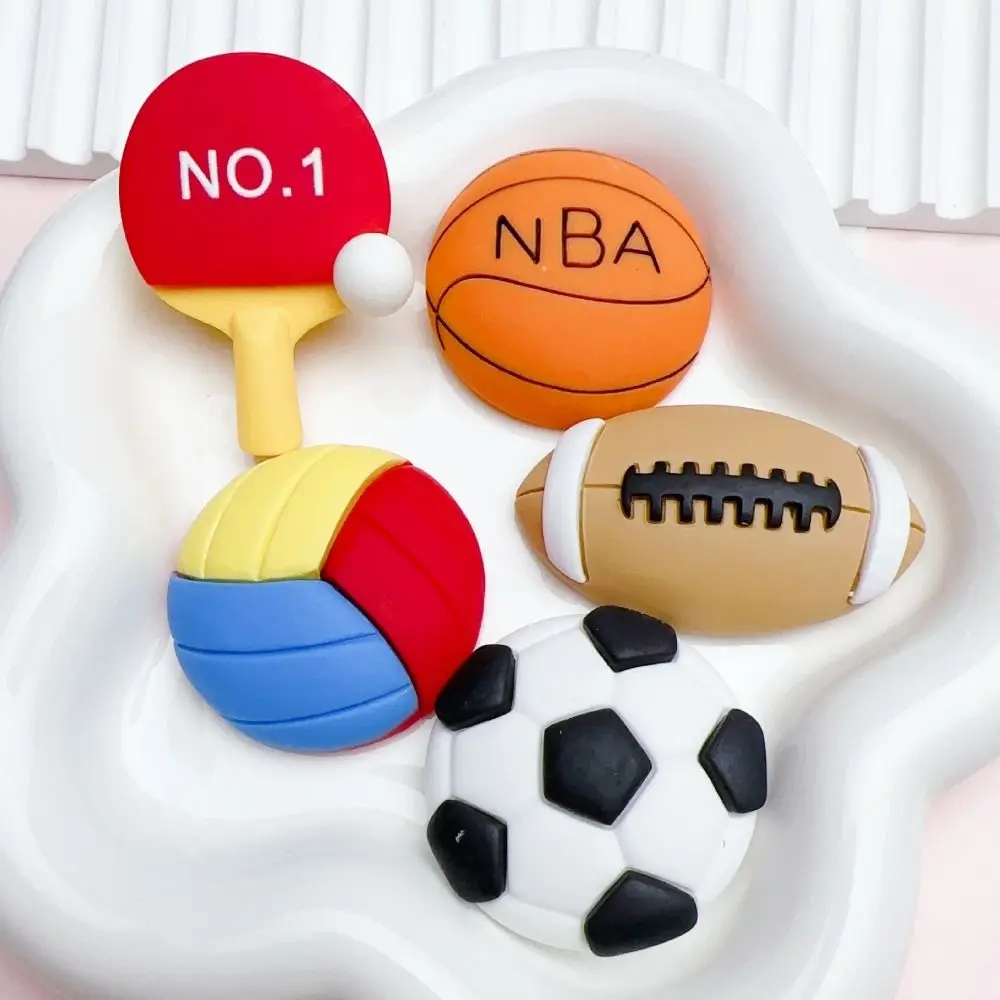 Simplicity Scrapbooking Decorative Stickers Wear-resistant Resin Sports Ball Embellishment Sport Durable Party Decors