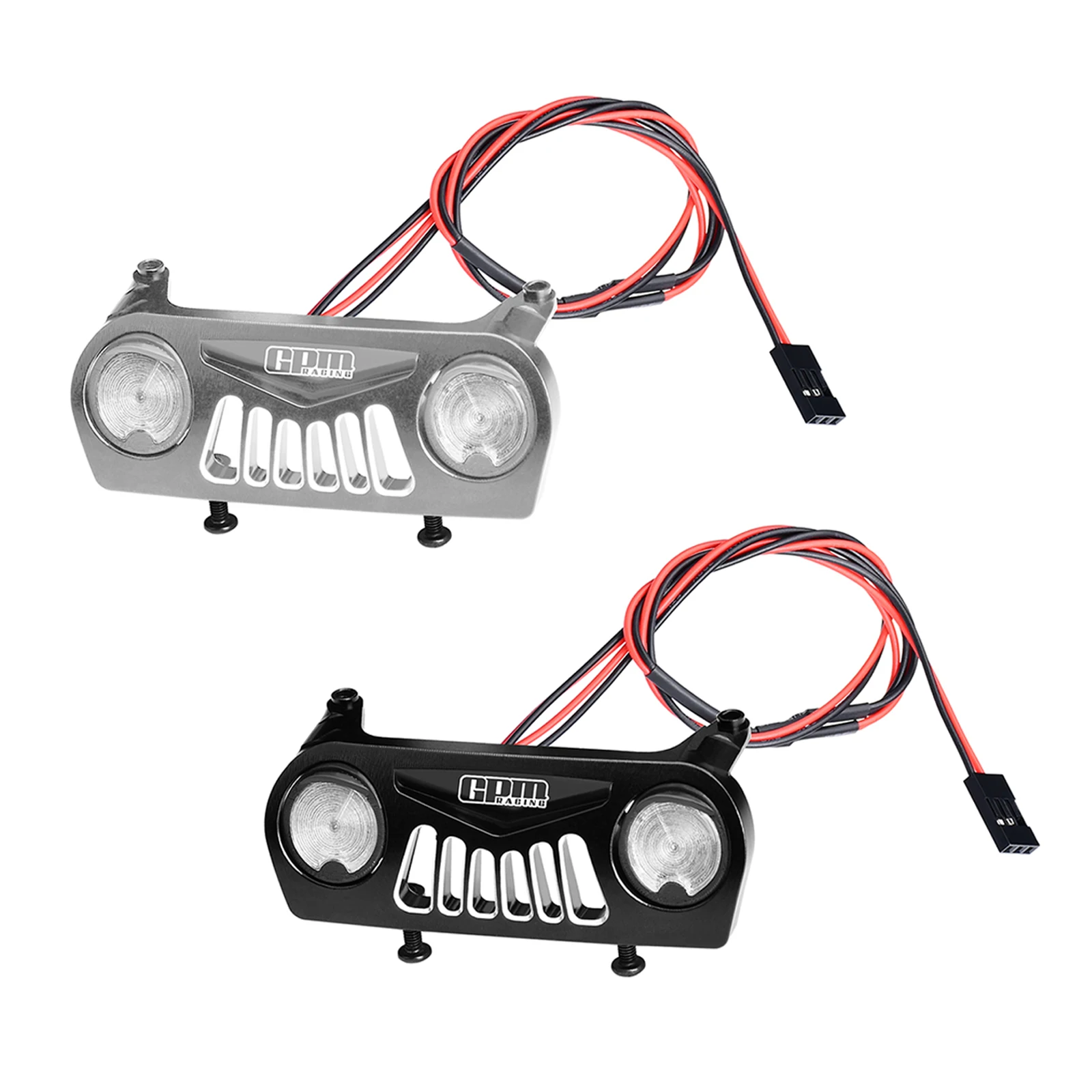 GPM 7075 Alloy Front Bumper With White LED Light For VANQUISH 1/10 H10 OPtic