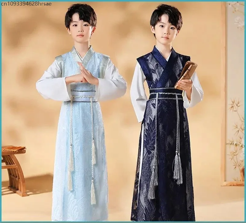 

Boys Tang Costume Hanfu Chinese Style Clothing New Children's Traditional Chinese Culture Performance Costume