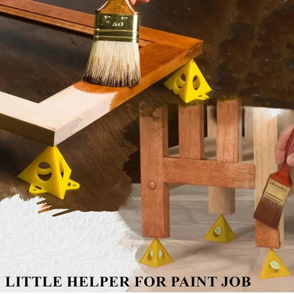Yellow Triangle Coating Supports For Furniture Painting Projects Riser Pads Non Stick Surface Tool Woodworker Gear