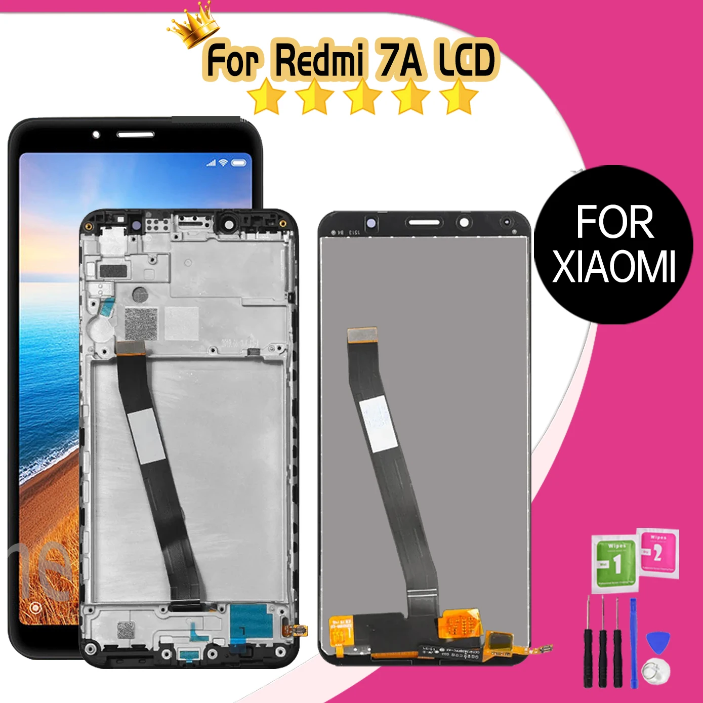 High quality 5.45''For Xiaomi Redmi 7A MZB7995IN M1903C3EG M1903C3EH LCD Display Touch Screen Digitizer Assembly Replacement