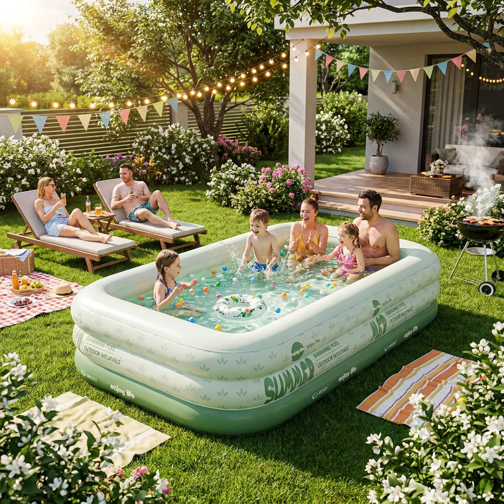 Inflatable Swimming Pool Family 1-8 Persons Large Size Adult Kids Baby Summer Outdoor Indoor Bathtub Water Party Toys Portable