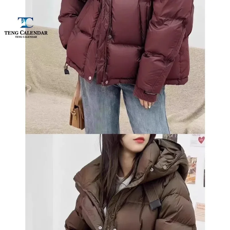 Short Cotton Jacket, Super Good-looking Popular Item, Warm and Thick Cotton Clip Hooded Jacket, 2024 Winter Women\'s New Product