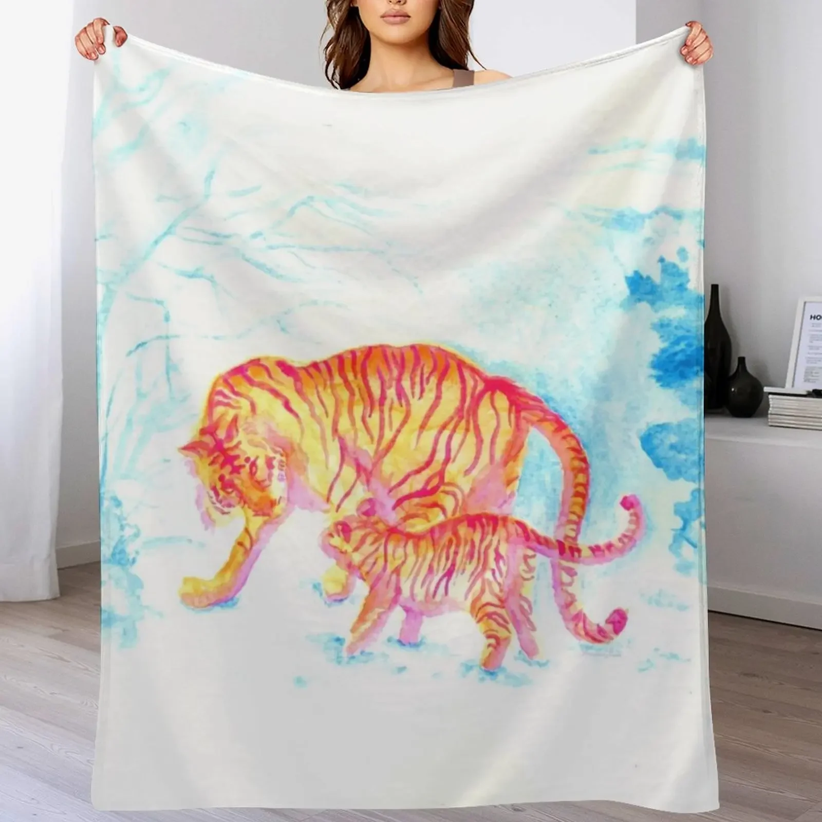

Baby New Year: Year of the Tiger Throw Blanket christmas gifts Luxury Designers Luxury Throw Blankets
