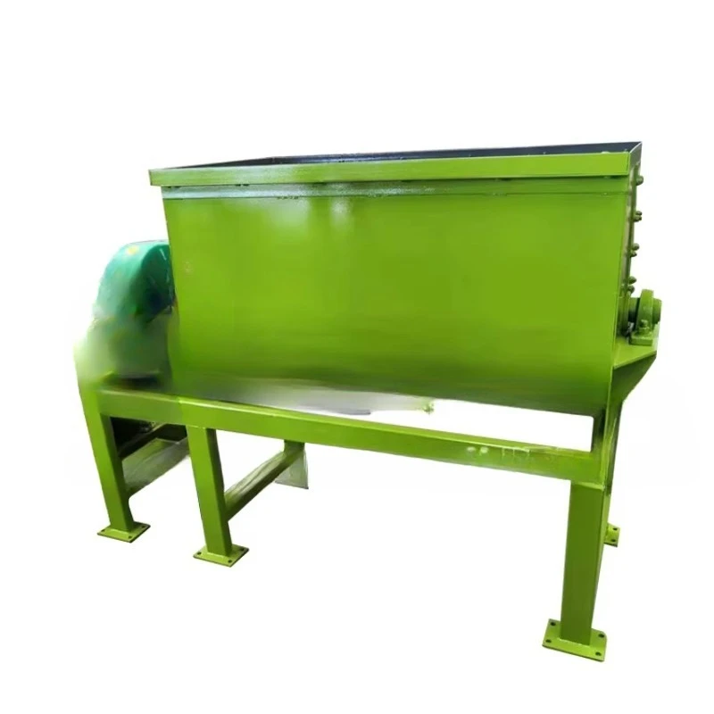 Continuous organic fertilizer horizontal mixer npk fertilizer mixer mechanical particle mixer