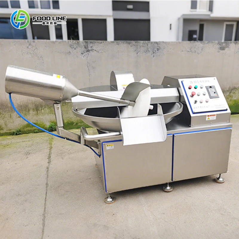 Meat Chop Cutter Machine with a One-year Warranty 1200kg Weight Meat Dicing Machinery