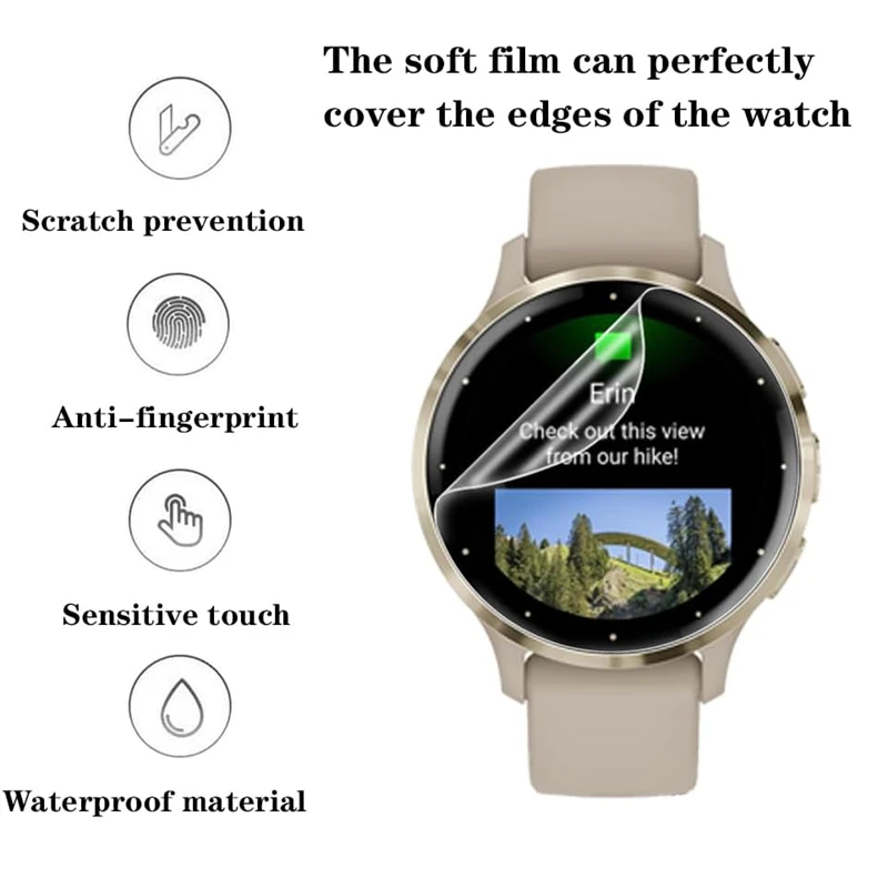 Película de hidrogel para Garmin Venu 3 3s 2 2s, película protectora suave de TPU, Protector de pantalla antiarañazos para Garmin Venu2 Venu3, no de vidrio